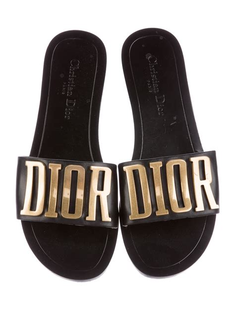 dior black and gold sandals|christian dior ladies sandals.